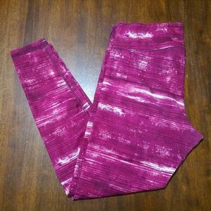Dark red/pink Active Leggings-Sz XL